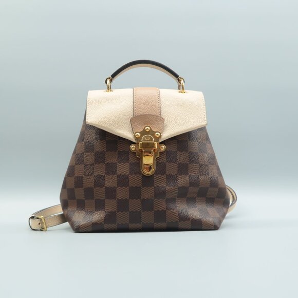 Louis Vuitton Clapton Brown Damier Ebene Canvas Backpack - Picture 1 of 12